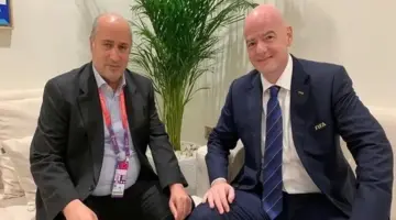 مهدي تاج يطالب إنفانتينو بالتدخل لفك حظر أموال الكرة الإيرانية في «فيفا»